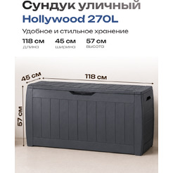 Сундук уличный Keter Hollywood 247310 (графит)