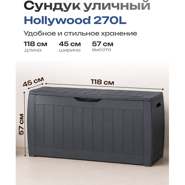 Сундук уличный Keter Hollywood 247310 (графит)