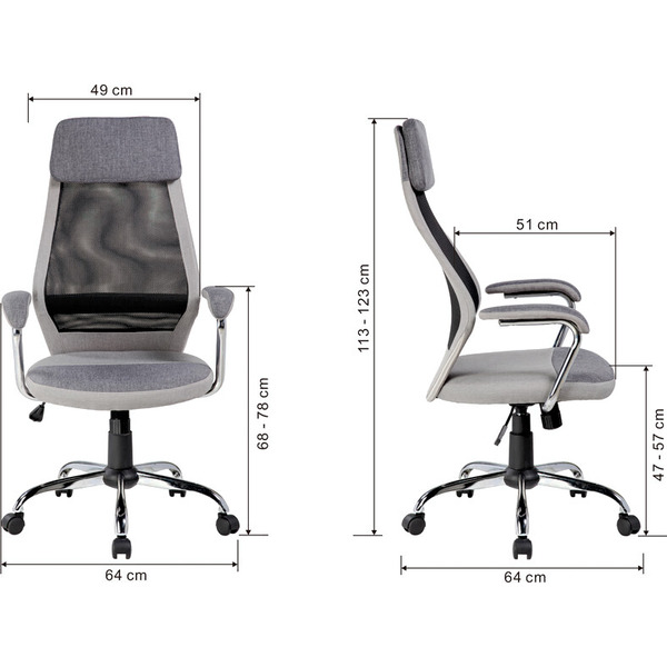 Кресло офисное Helmi Stylish HL-E41 / 318581 (синий/голубой)