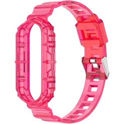 Ремешок Bingo Transparent для XIAOMI Mi Band 5/6/7/AMAZFIT Band 5 (розовый)
