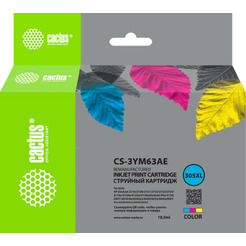 Картридж струйный Cactus CS-3YM63AE 305XL многоцветный (18мл) для HP DeskJet 2320/2710/2720/4120