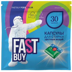 Капсулы для стирки цветных вещей FASTBUY Pods Color 30 шт
