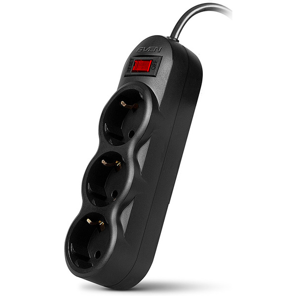 Сетевой фильтр SVEN SF-03L SF-03L (черный, 1.8 м)