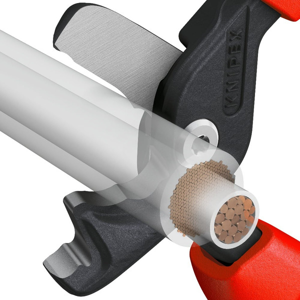 Кабелерез с пошаговым резом KNIPEX 9512225