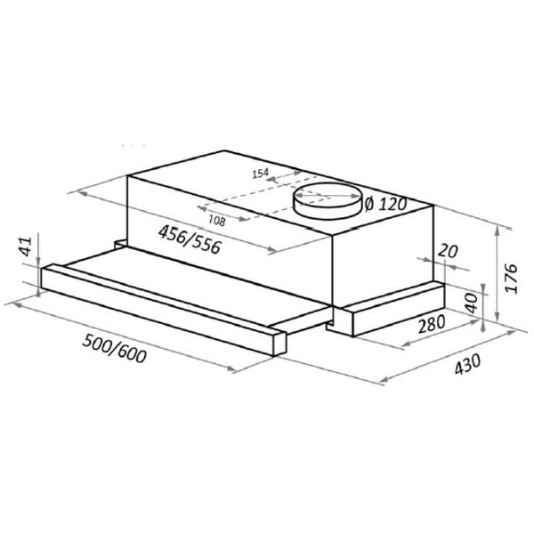 Вытяжка HOMSair Flat 50 (черный)