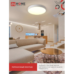 Светильник светодиодный IN HOME SCANDY SIMPLE-125RCW (4690612062129)