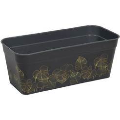 Балконный ящик VIOLET Монстера 42см с дренажем (серый)