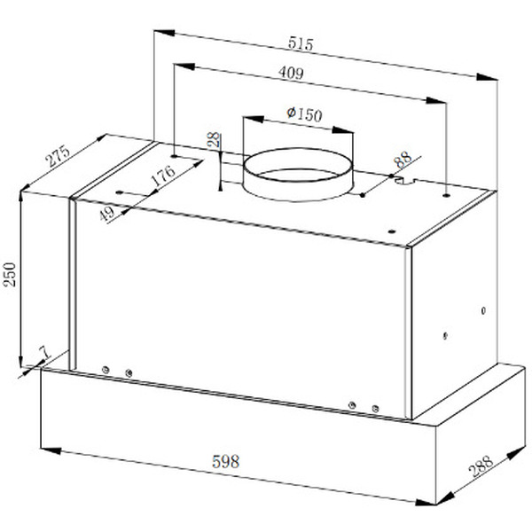 Вытяжка кухонная ZORG BONA 1260 60 M BL