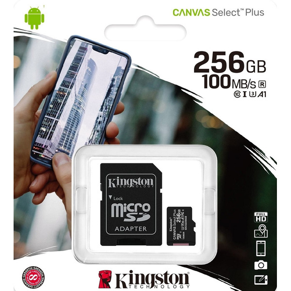 Карта памяти Kingston Canvas Select Plus microSDXC 256GB (SDCS2/256GB)