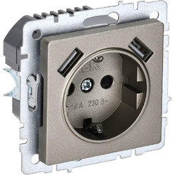 Розетка IEK Brite BR-R14-16-U21-D31-K37