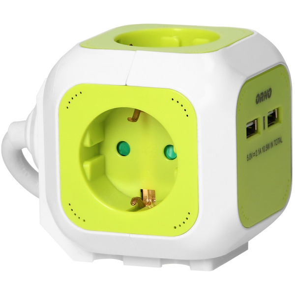 Удлинитель куб Orno OR-AE-13144-W.L (лимонно-белый)