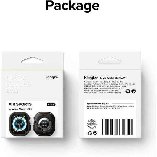 Чехол Ringke Air Sports для Apple Watch Ultra 3 / 2 / 1 BLACK
