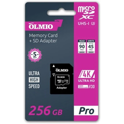 Карта памяти Olmio microSDHC 2566GB Class 10 UHS-I (с адаптером)