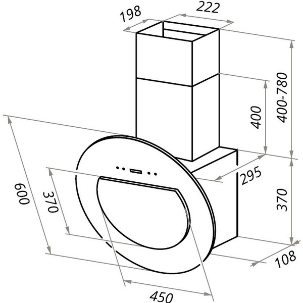 Кухонная вытяжка MAUNFELD Rondo 60 белое стекло