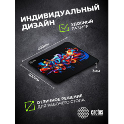Коврик для мыши Cactus Graffiti CS-MPC-PRO10XL