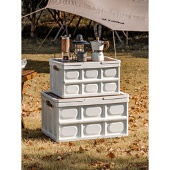 Органайзер складной со столиком и ручками Happy Home HH-001 (белый) 50л.