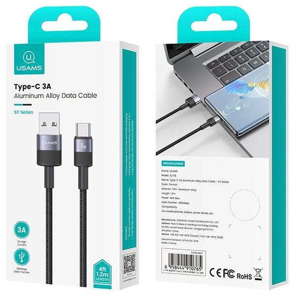 Кабель USAMS SY Series SJ718 (черный)