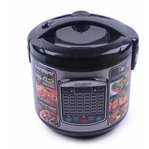 Мультиварка Endever Vita 90 (черный/сталь)