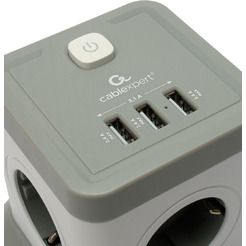 Сетевой фильтр Cablexpert TWR-4-U3-W-2