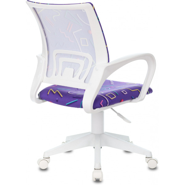 Кресло Бюрократ Burokids 1W (фиолетовый Sticks 08/пластик белый)