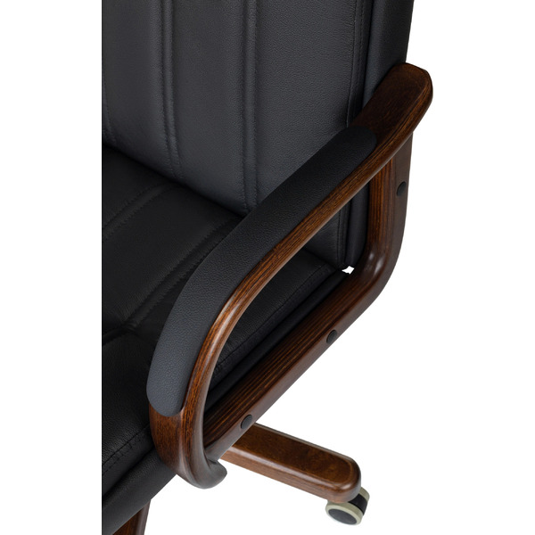 Офисное кресло Бюрократ T-9932Walnut (черный, экокожа)