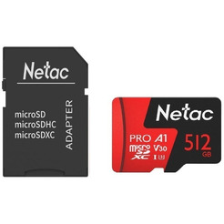 Карта памяти Netac P500 Extreme Pro 512GB NT02P500PRO-512G-R(с адаптером)