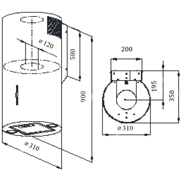 Кухонная вытяжка Weissgauff Tubus 90 IX