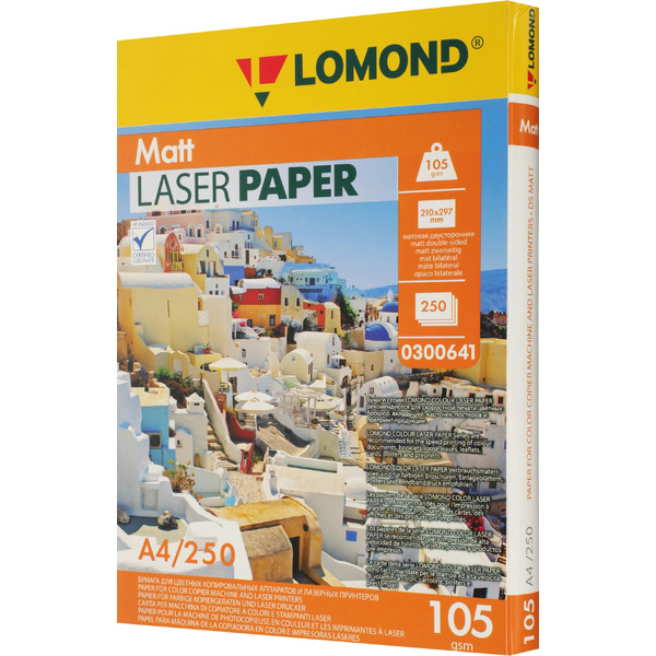 Фотобумага Lomond матовая двусторонняя А4 105 г/кв.м. 250 листов (0300641)