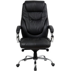 Кресло офисное Kingstyle HL-6 Tonpo NL Chrome (натуральная кожа, черный)