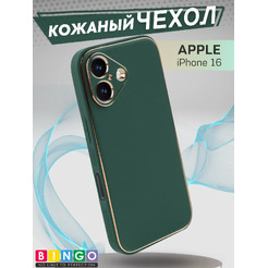 Чехол-накладка Bingo Gold Line для Apple iPhone 16 (зеленый)