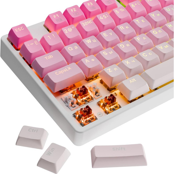 Клавиатура REDRAGON Cass 71878 (розовый-белый)
