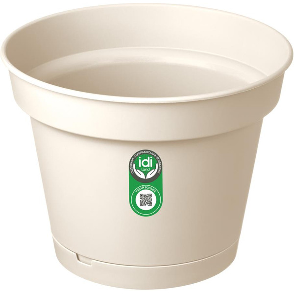 Горшок для цветов IDILAND Mint 221612225/01 (светло-бежевый)