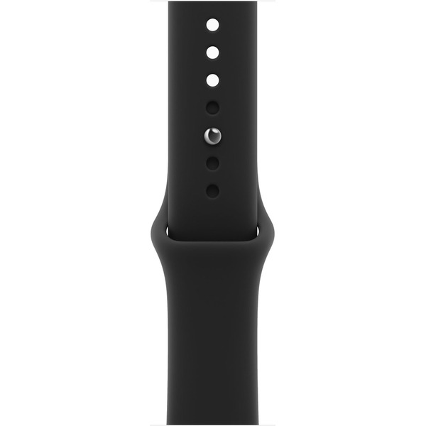 Умные часы Apple Watch Series 12 46 мм MJEL4X/A (алюминиевый корпус, черный/черный, спортивный силиконовый ремешок M/L)