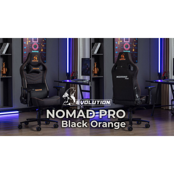 Игровое кресло Evolution Nomad PRO (черный/оранжевый)