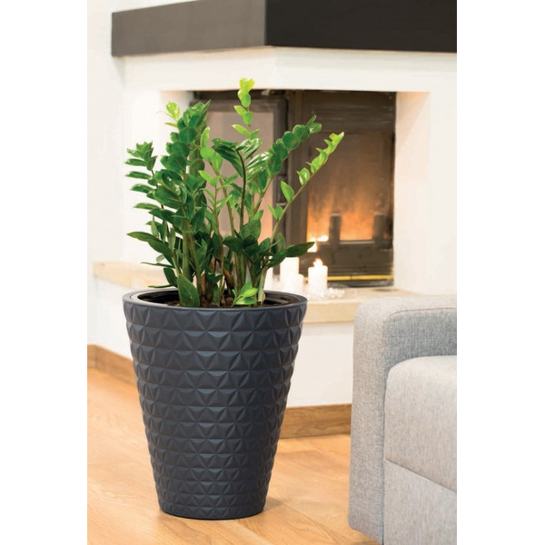 Кашпо Formplastic Diament 40 Antracyt 2920-014