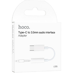 Адаптер Hoco LS35 USB Type-C - 3.5 jack (белый)
