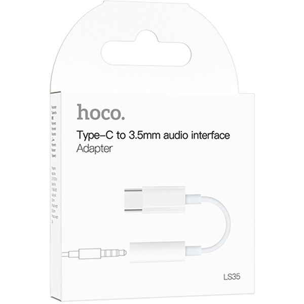 Адаптер Hoco LS35 USB Type-C - 3.5 jack (белый)