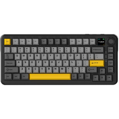 Компьютерная клавиатура AJAZZ AK820 MAX PLUS (черно-серая с желтым)