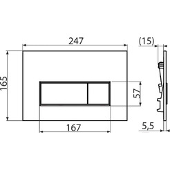 Панель смыва Alcaplast M570