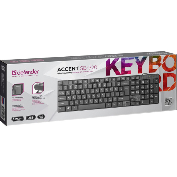 Клавиатура Defender Accent SB-720 черный