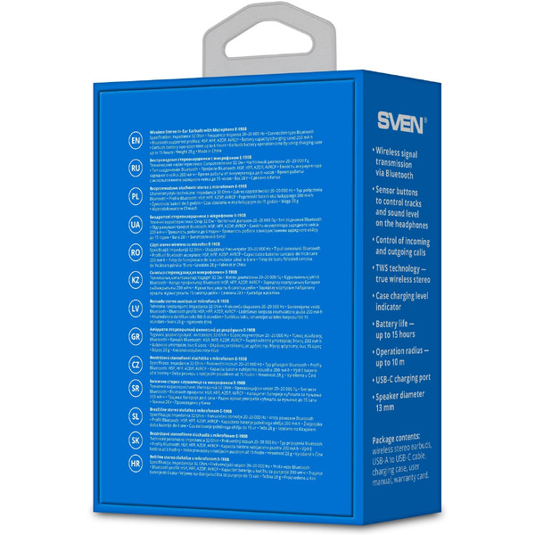 Беспроводные стереонаушники SVEN E-190B (белый)