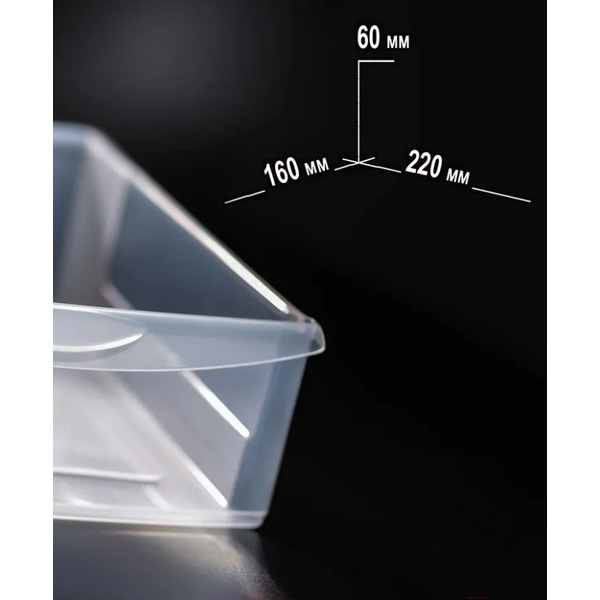 Органайзер для хранения Эльфпласт Mini Box ЕР596 (черный/прозрачный)