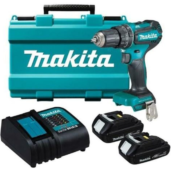 Дрель-шуруповерт Makita DHP485SYE (с 2-мя АКБ, кейс)
