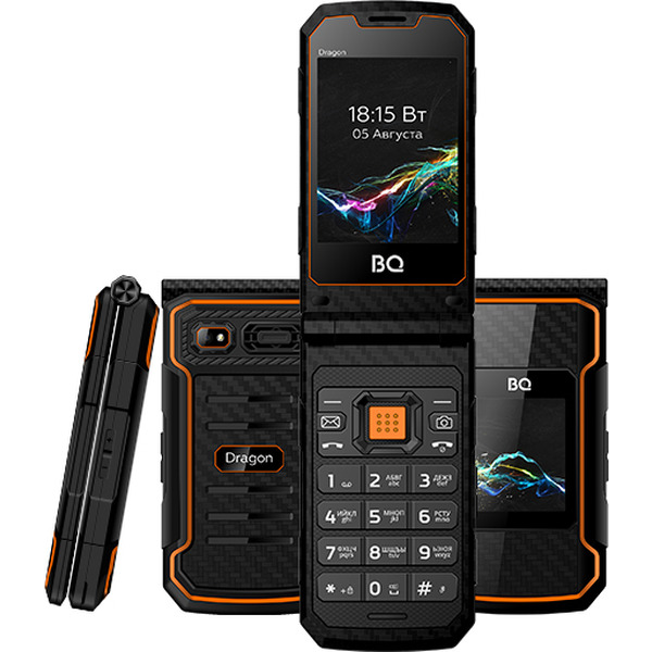 Мобильный телефон BQ-Mobile BQ-2822 Dragon (черный/оранжевый)