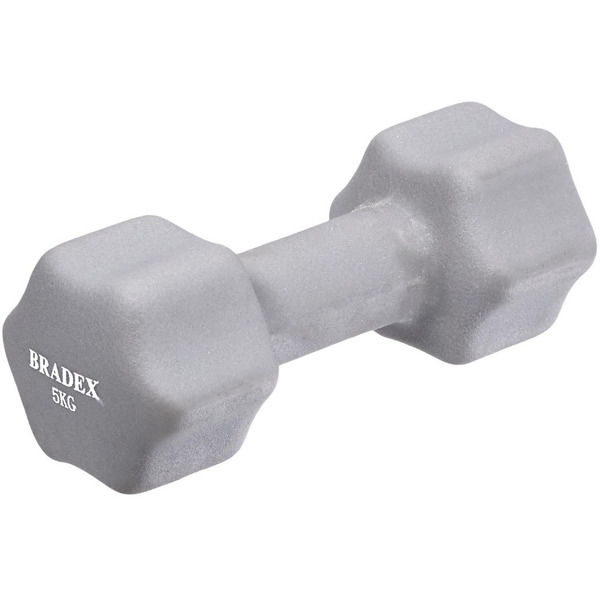 Гантель неопреновая BRADEX SF 0545 5 кг (серый)
