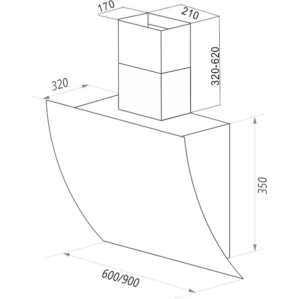 Вытяжка MAUNFELD Sky Star Push 60 (черный)