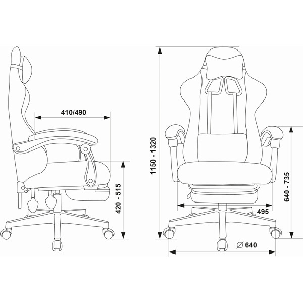Игровое кресло Knight Lord/F (черный экомех)