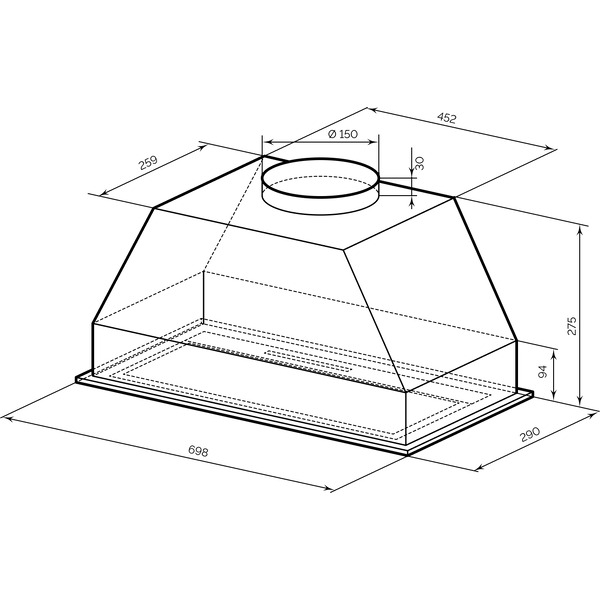 Кухонная вытяжка LEX Hyper 900 GS BL