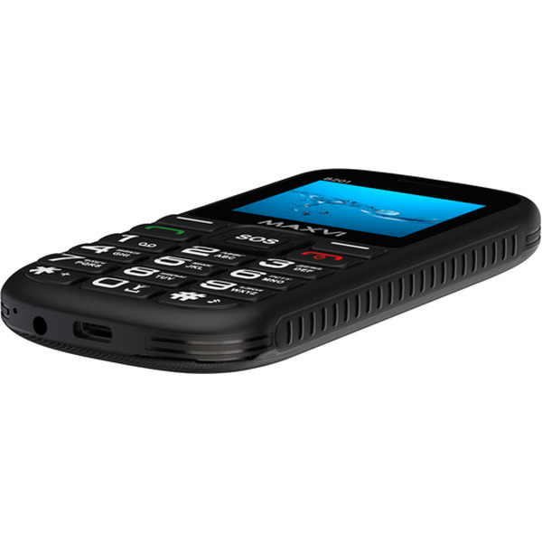 Мобильный телефон Maxvi B201 +ЗУ WC-112 (черный)