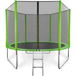 Батут GetActive Jump 8FT с внешней сеткой лестницей зеленый (J8L)